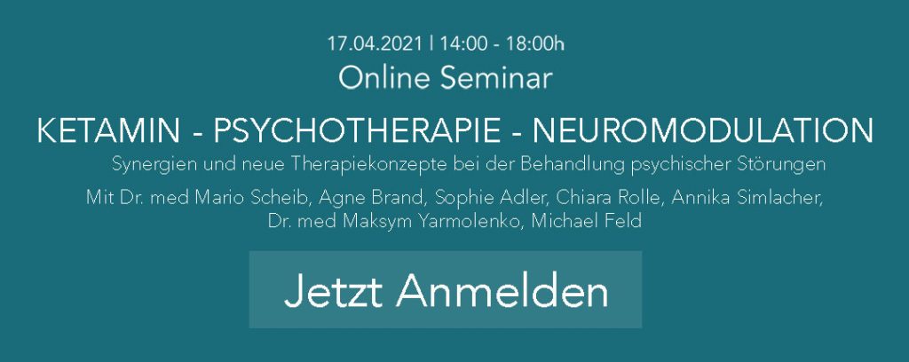 Seminar über Ketamintherapie in Kombination mit Neuromodulation und Psychotherapie